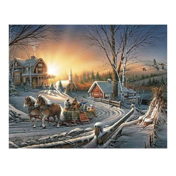 Buffalo Games Terry Redlin Pleasures of Winter 1000 pc Jigsaw Puzzle - Picture 3 of 11